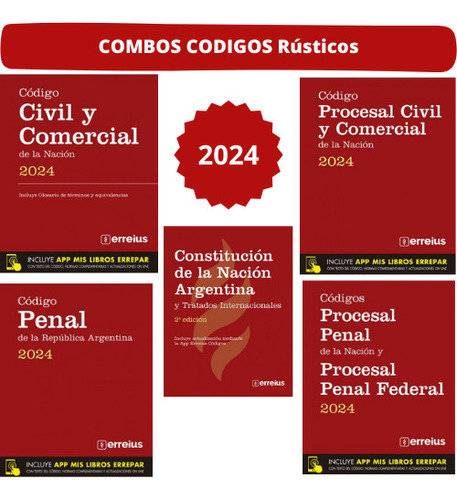 Codigo Civil Y Com + Procesal + Penal + Procesal Penal 