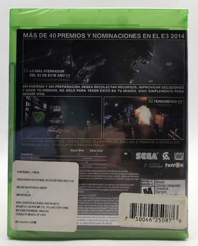 Alien Isolation Xbox One Nuevo * R G Gallery