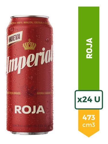Imagen 1 de 9 de Cerveza Imperial Roja Lata 473ml - Pack X24 Oferta