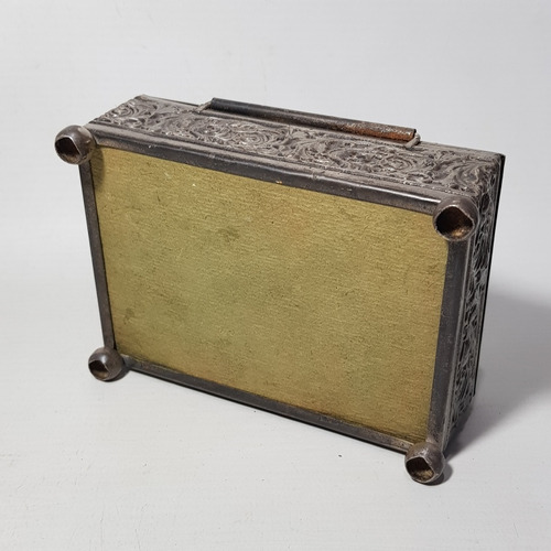 Imagen 3 de 6 de Antiguo Alhajero Infantil Metal Blanco Mag 59385