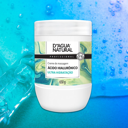 Creme De Massagem Ácido Hialuronico 650g Dagua Natural