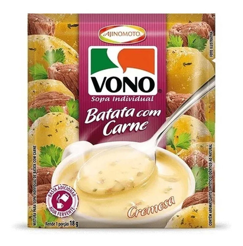 Kit 30 Un Sopa Vono Individual Batata Com Carne