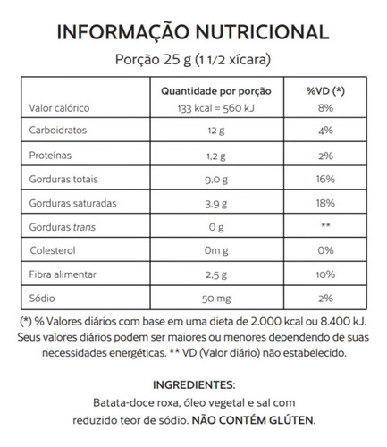 Chips De Batata-doce Roxa Roots To Go 45g (6 Pacotes