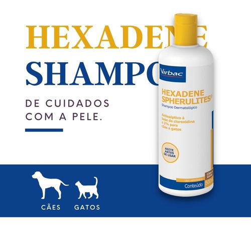 Shampoo Dermatológico Hexadene Spherulites Virbac 500ml