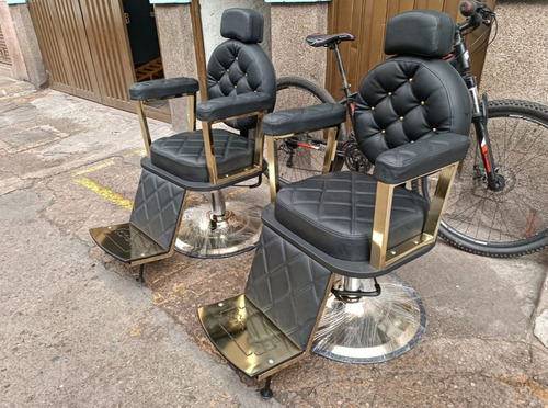 Silla De Barbería Profesional. Reclinable Gato Hidráulico