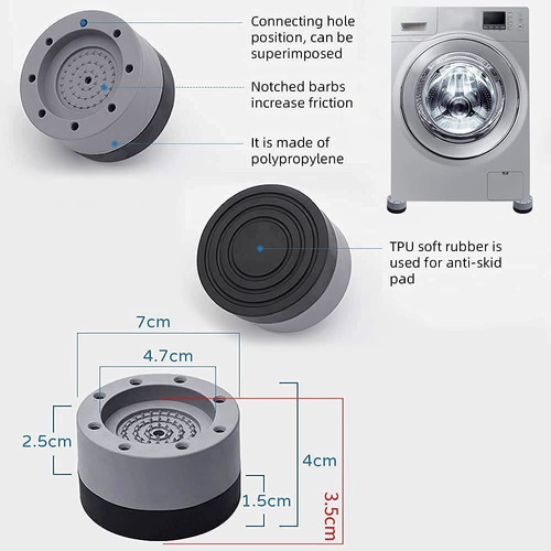 Soporte Pies Bases De Lavadora Antideslizantes (1,75)