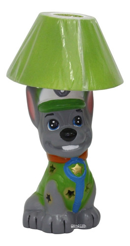 Lámpara Cerámica Decorada Infantil Rocky Paw Patrol 