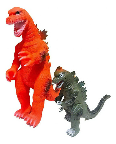 Kit 02 Godzilla Boneco De Brinquedo Articulado Médio