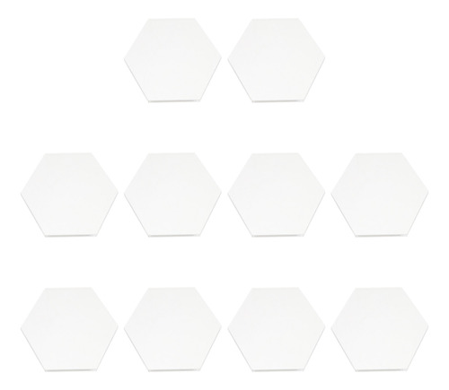 Platos Decorativos Hexagonales De Plástico Blank Cards, 10 U