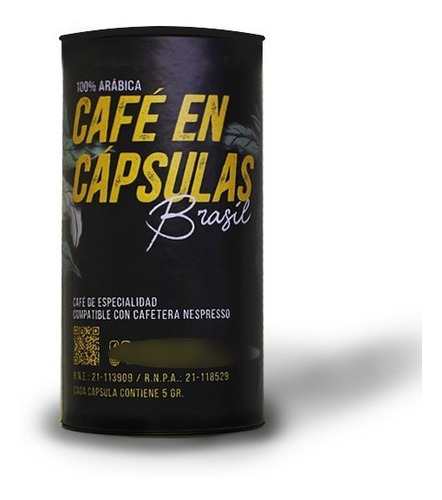 Tubo 12 Capsulas De Cafe De Especialidad Brasil Modo Barista