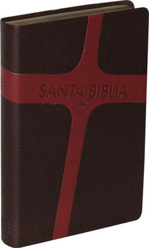 Biblia Rvr60 Mediana Imitación Piel Letra Grande Marrón/rojo