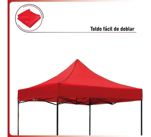 Imagen 4 de 10 de Toldo Plegable 2x2 Impermeable Retractil Araña Azul