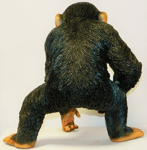 Simio Chimpance Chango Cesar Artesania De Resina 46x45cms