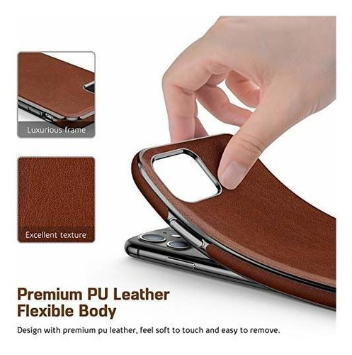 Imagen 4 de 6 de Lohasic iPhone 11 Funda, Slim Business Pu Cuero Delgado Tpu