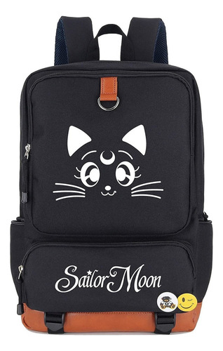 Mochila Escolar Luminosa Con Estampado De Anime Sailor Moon