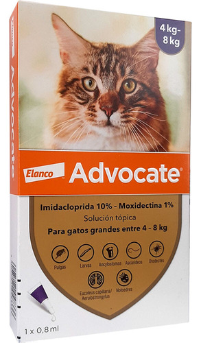 Advocate Para Gatos Grandes 4 A 8 Kg