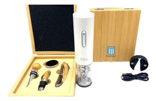Set De Vino Racing Club Con Destapador Automatico