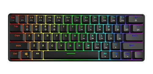 Gk61 60% Rgb Óptico E-sports Juego Teclado Mecánico Kit