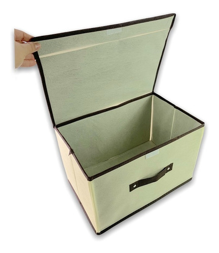 Imagem 5 de 10 de Kit 3 Caixa Organizadora Multiuso Closet Armários 25x20x16cm
