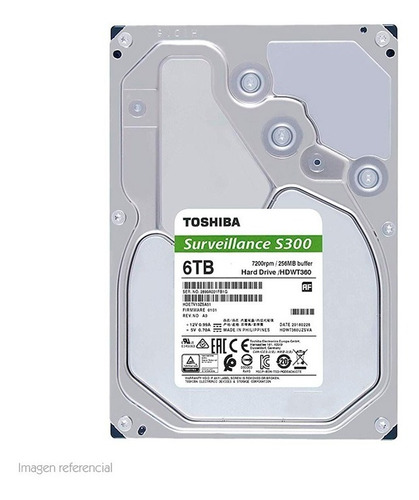 Disco Duro Toshiba Surveillance S300, 6tb, Sata 6.0 Gb/s