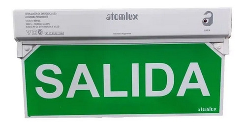 Imagen 2 de 4 de Cartel Salida Leds Atomlux 9905 L Doble Faz 3 Horas