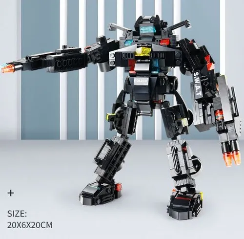 Armatodo Bloques Construccion Robot Policía De Ciudad 585pcs