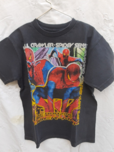 Remera Manga Corta Varón Usada De Spiderman 