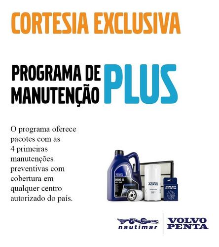 Motor Diesel Lancha Ou Barco Volvo Penta D4 300hp Com Rabeta