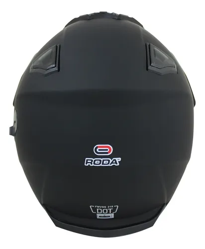 Casco Moto Doble Prop sito Roda Rocky Negro Mate Caja Da ada