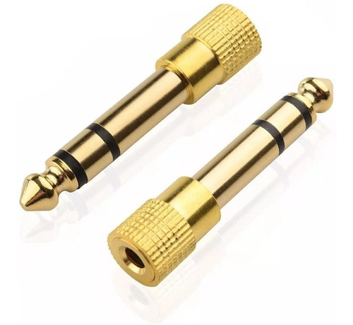 Adaptador Spica Hembra 3,5 Mm A Plug Macho 1/4 Stereo Niquel