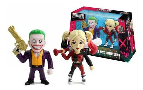 Figura Metal Joker Boss Harley Quinn Die Cast Suicide Squad 