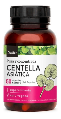Centella Asiática Natier X50 Caps Circulación Celulitis
