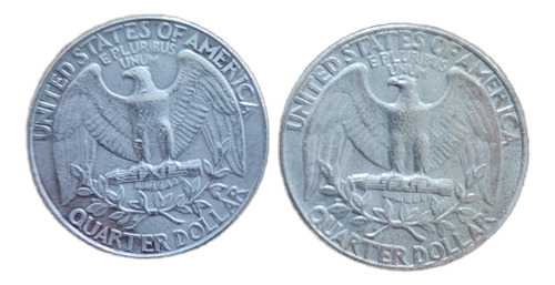 Lote 2 Moedas Quarter Dollar Estados Unidos 1968 E 1991 (Usado)