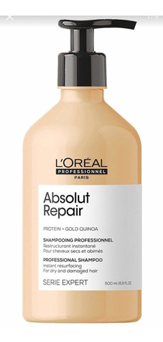 Shampoo S Expert Absolut Repair Gold Quinoa 500 Ml Loréal