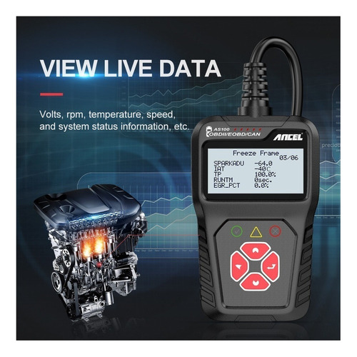 Ancel As100 Obdii Auto Scanner Check Engine Di Tool