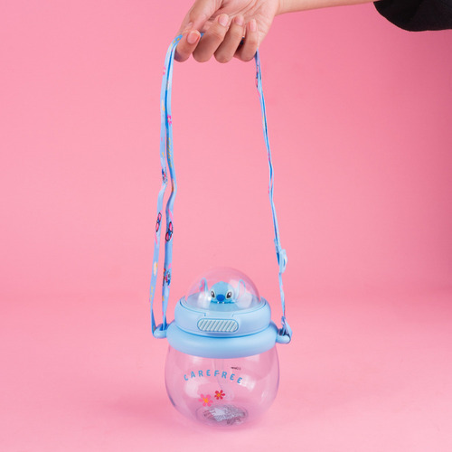 Miniso Cilindro Con Correa Disney Stitch Plástico Azul 800 M
