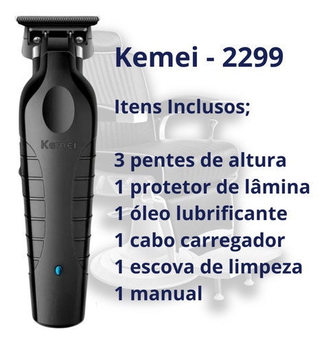 Maquina Corte E Acabamento Cabelo Kemei Km2299 Profissional
