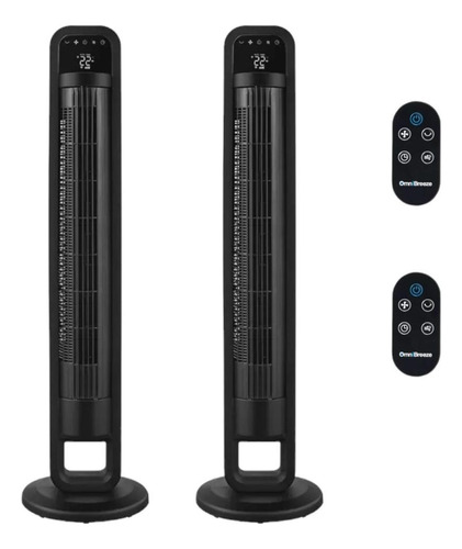 Ventiladores De Torre Paquete Con 2 Omnibreeze Digital Led