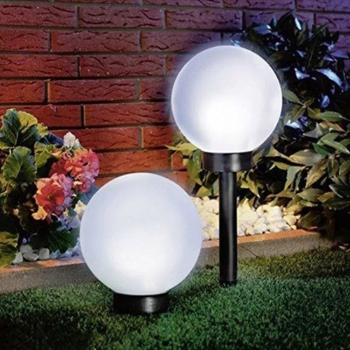 Lámpara Solar Led Estilo Bola Para Senderos De Jardín, 4 Uni