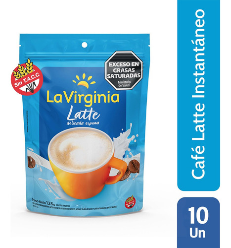 La Virginia Cafe Latte Instantaneo Doypack 125 Gr X 10 Un