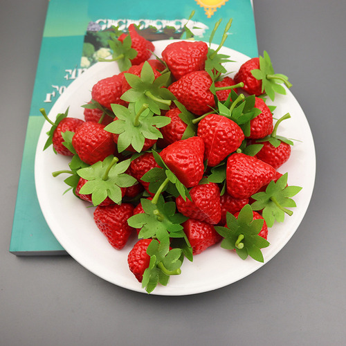 Nuevo Fresas Realistas Simuladas Con Fresa, 40 Unidades