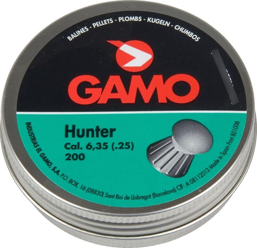 Chumbos Gamo Hunter 6,35mm X 200 Unidades Gran Aventura