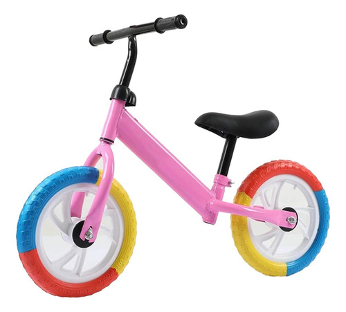 Bicicleta Equilibrio Sin Pedales Aprendizaje Niños Color ROSA-TRICOLOR