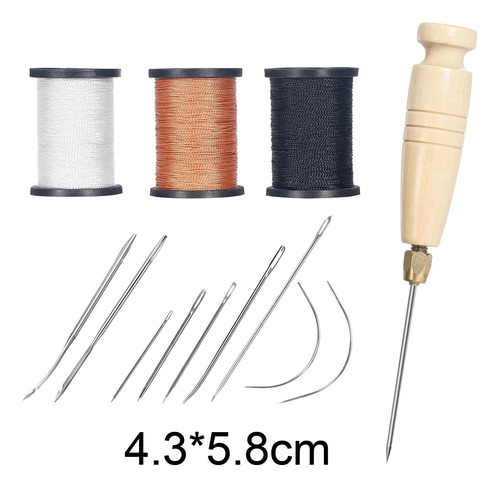Hilo Encerado De Nailon Para Coser, Punzones De Costura Para