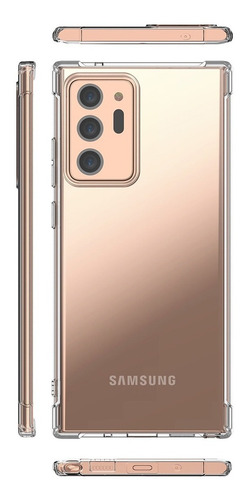 Imagen 3 de 8 de Carcasa Para Samsung Note 20 Ultra Transparente Reforzada