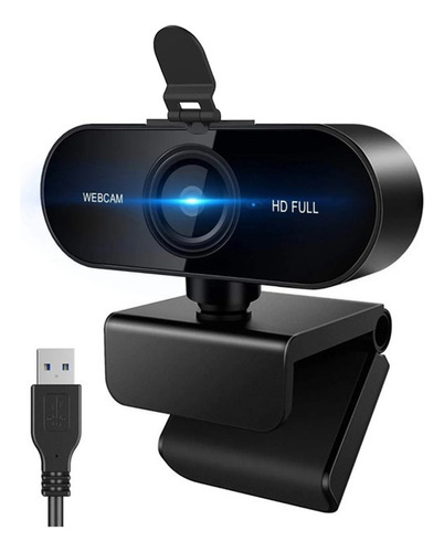 Webcam Usb Full Hd 1080p Con Micrófono Rotación De 360°