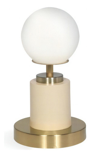 Velador Vintage Globo - Lámpara De Escritorio/mesa De Luz Color de la estructura VE220 BRONCE BEIGE