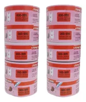 Comprar Rollos Números-turnos Rojo X 1000 X 10 Unid Numéricos 0-999
