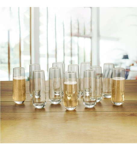 Copas De Champagne Sin Tallo Member's Mark 12 Pzas Color Vidrio