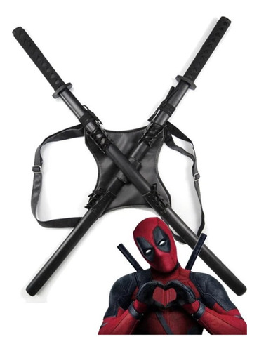 Katanas Dobles Harnes Para Espalda Espadas Ninja Deadpool